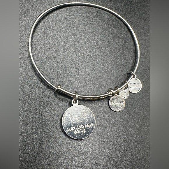 Alex & Ani bracelet with anchor charm in silver tone - Picture 2 of 2
